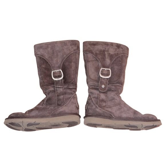 🌟HOST PICK UGG Cargo III Tall Brown Suede Shearling Boots | Size 37 / 6(fits 7) - Picture 11 of 16